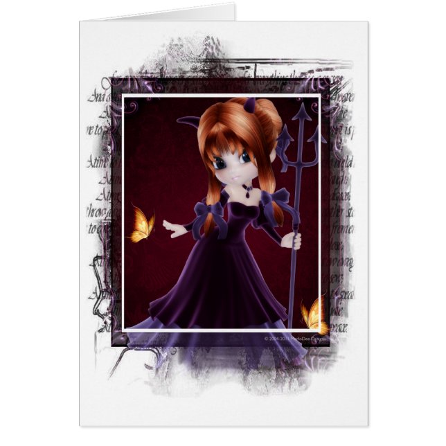 Little Cookie Devil Girl Design 5 Fantasy Card 2 (Front)