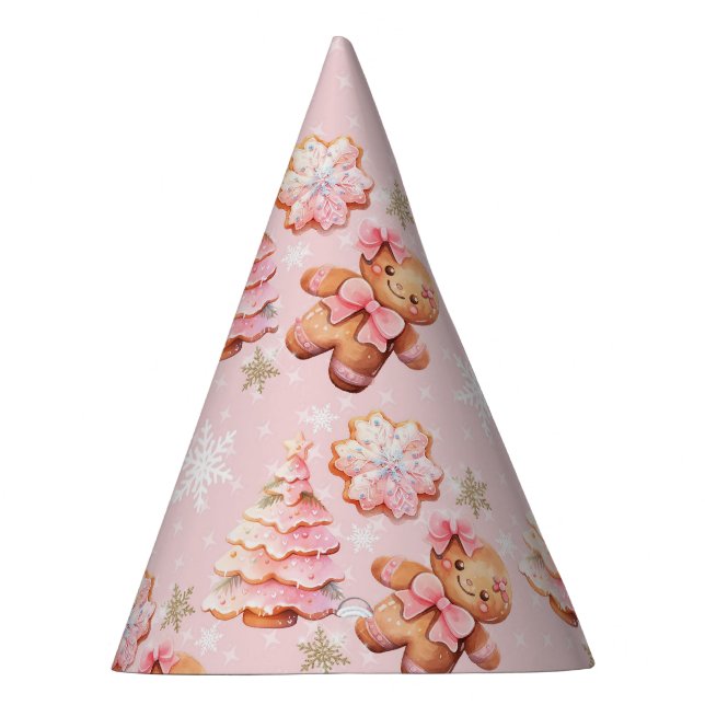 Little Cookie Gingerbread man girl Birthday Party Hat (Right)