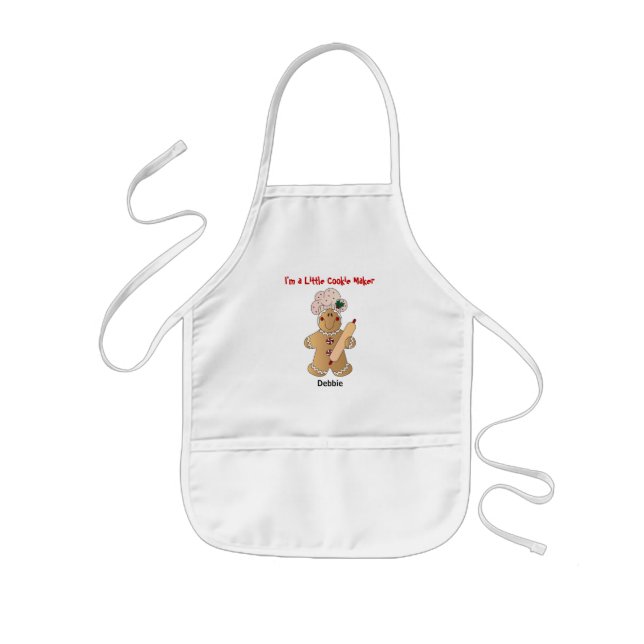 Little Cookie Maker Gingerbread Baker Kids Apron (Front)