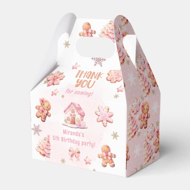 Little Cookie Oh what fun Christmas birthday Favour Box (Front Side)