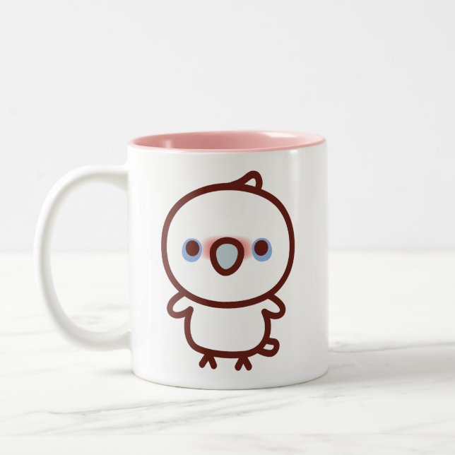 Little corella Two-Tone coffee mug (Left)