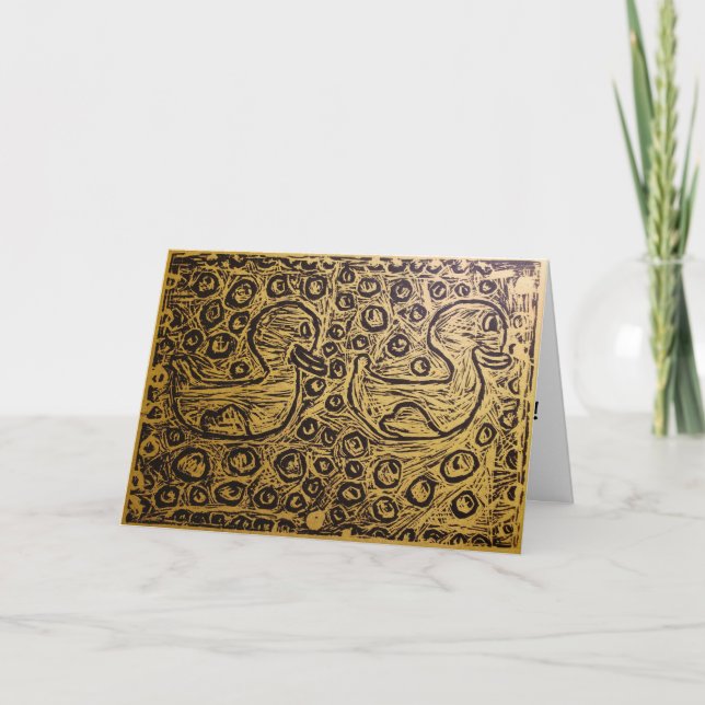 Little Corey's Laboratory Yellow Test Print B-Day  Card (Front)