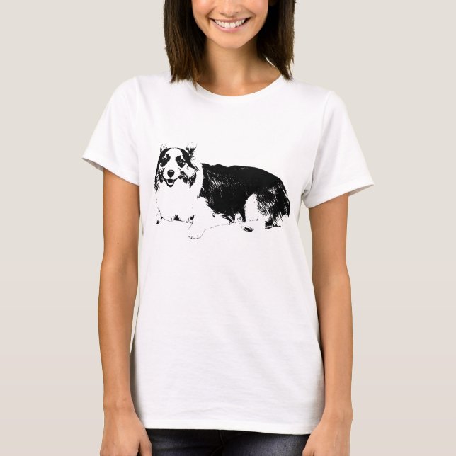 Little Corgi Quiet Smile T-Shirt (Front)