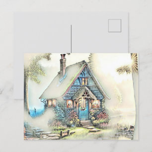 Little Cottage In The Woods - Enchanting Escape Postcard