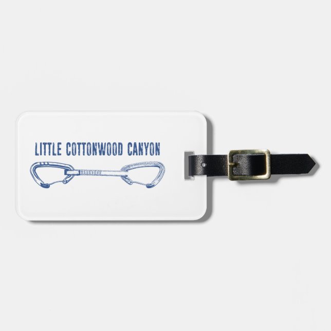 Little Cottonwood Canyon Climbing Quickdraw Luggage Tag (Front Horizontal)