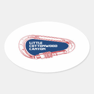 Little Cottonwood Canyon Oval Sticker