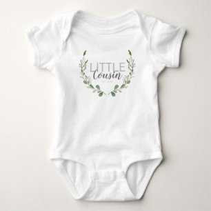 Little Cousin Greenery Watercolor Baby Bodysuit