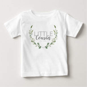 Little Cousin Greenery Watercolor Baby T-Shirt