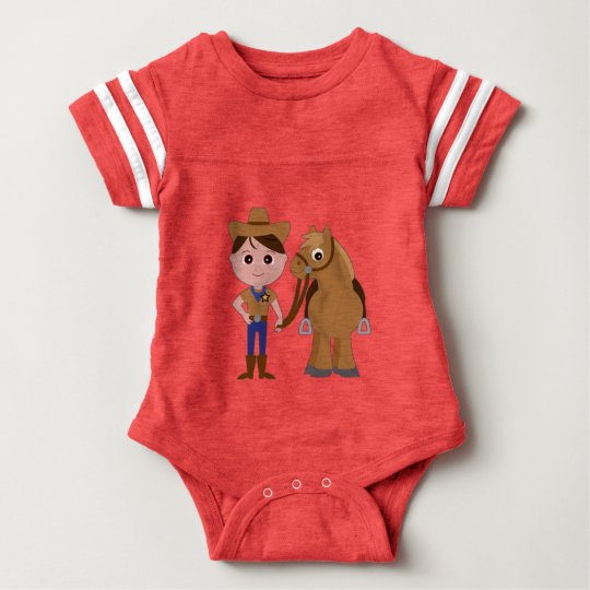 Little Cowboy and Pony Baby Bodysuit