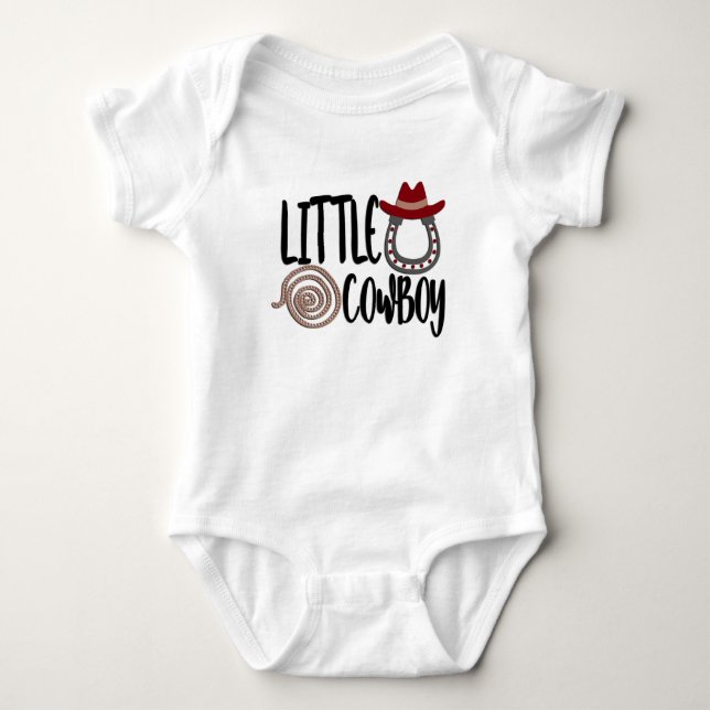 Little Cowboy Baby Bodysuit (Front)