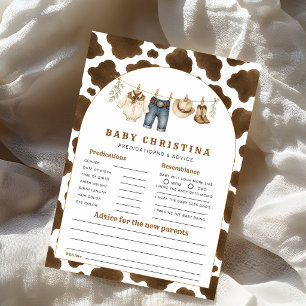Little Cowboy Baby Predictions & Advice Game