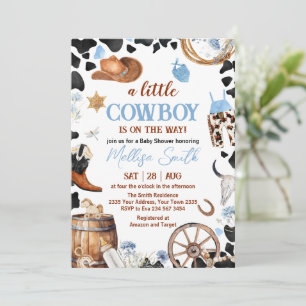Little Cowboy Baby Shower Invitation