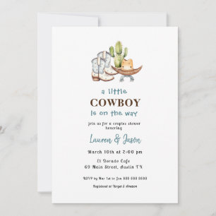 Little Cowboy Baby Shower Invitation