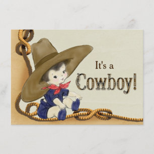 Little Cowboy Baby Shower Invitation