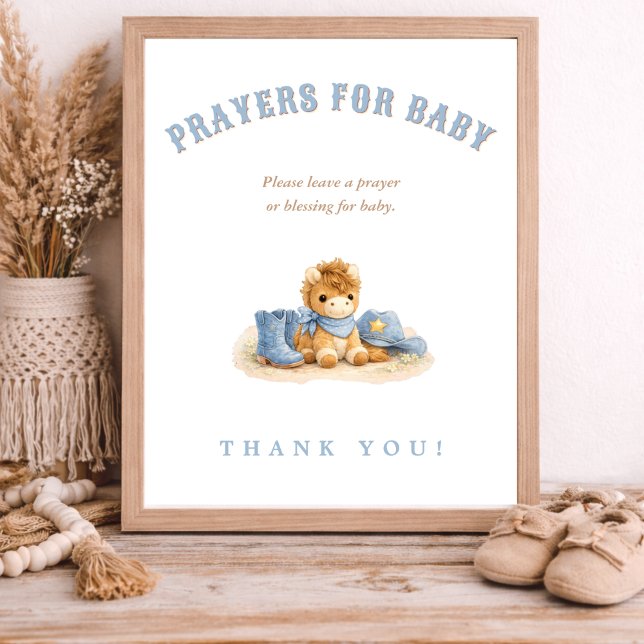 Little Cowboy Baby Shower Prayers for Baby Poster (Creator Uploaded)