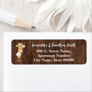 Little Cowboy Baby Shower Return Address