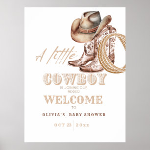 Little Cowboy Baby shower Welcome sign