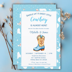 Little Cowboy Boot Baby Shower Invitation