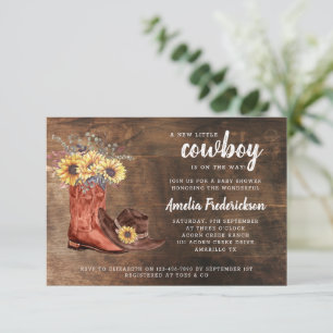 Little Cowboy Boots Baby Shower Invitation
