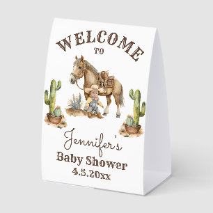 little cowboy boy baby shower welcome cute