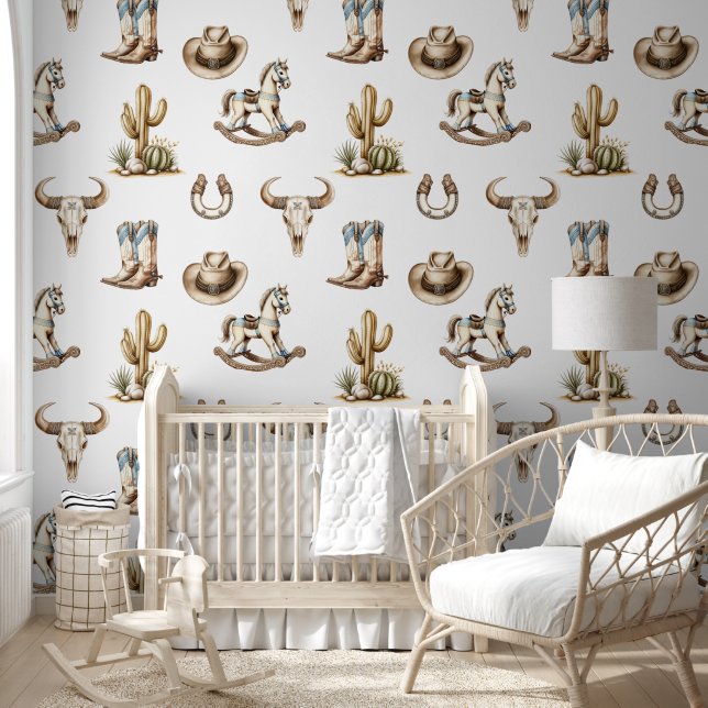 Little Cowboy Boy Nursery  Wallpaper (Kids)