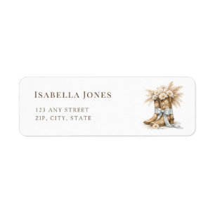 Little Cowboy Chic Boy Baby Shower Return Address
