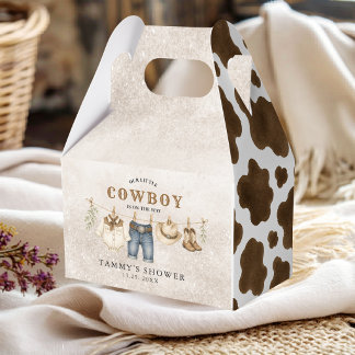 Little Cowboy Clothesline Baby Shower Favour Box 