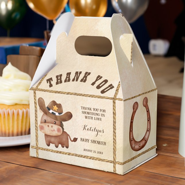 Little cowboy cute baby horse in a hat baby shower favour box (Little cowboy cute baby horse in a hat baby shower favor box personalized western shower favor box)