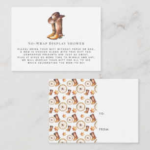Little Cowboy   Display Shower Invitation Insert