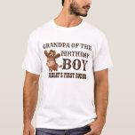 Little cowboy first rodeo personalised name T-Shirt<br><div class="desc">Little cowboy first rodeo personalised name family matching t-shirt.</div>