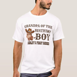 Little cowboy first rodeo personalised name T-Shirt