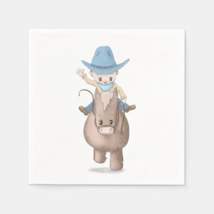 Little Cowboy Kids Western Birthday Party Napkin