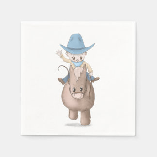 Little Cowboy Kids Western Birthday Party Napkin