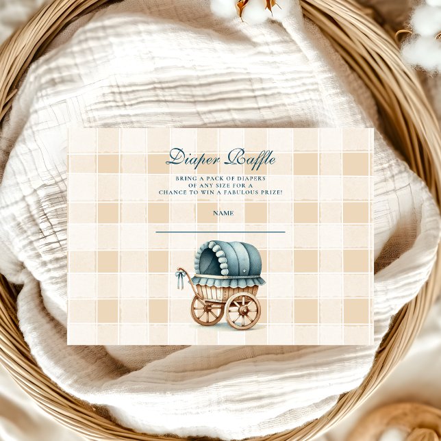 Little Cowboy Modern Western Rodeo Diapper Raffle Enclosure Card (Creator Uploaded)