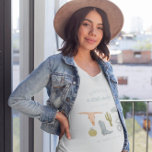 Little Cowboy Mummy To Be T-Shirt<br><div class="desc">Cute cowboy theme t shirt for your baby shower or pregnancy. Rustic illustration of cowboy boot,  hat,  snake,  and cactus. The text says "saddle up! a little cowboy is on the way."</div>