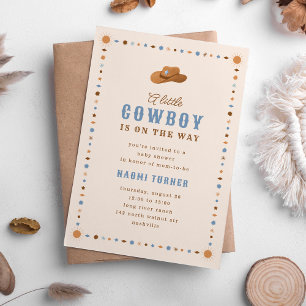 Little Cowboy on the Way Western Baby Shower Invitation