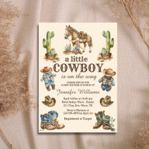  little cowboy on the way western baby shower 