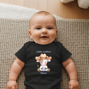 Little Cowboy Personalised Newborn Baby Bodysuit