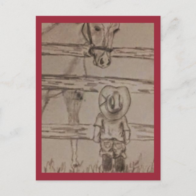 little cowboy postcard (Front)