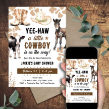Little Cowboy Rodeo Animals Baby Shower