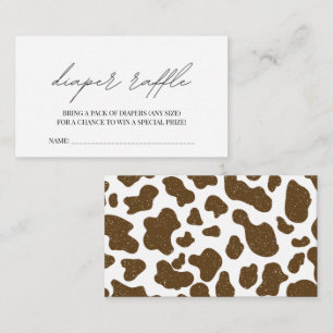 Little Cowboy Rustic Baby Shower Diaper Raffle Enclosure Card