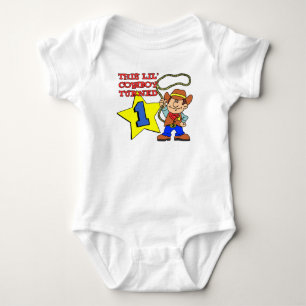 Little Cowboy Turned One Baby Bodysuit