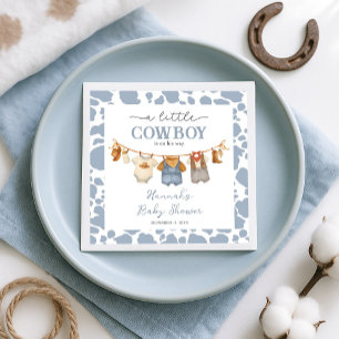 Little Cowboy Western Baby Shower Napkin
