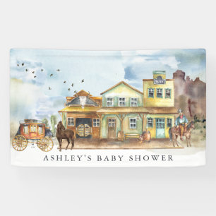 Little Cowboy   Western Baby Shower Welcome Banner