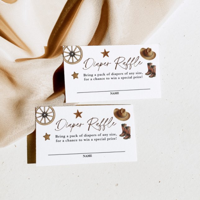 Little Cowboy, Wild West Rodeo Diaper Raffle Enclosure Card (Creator Uploaded)