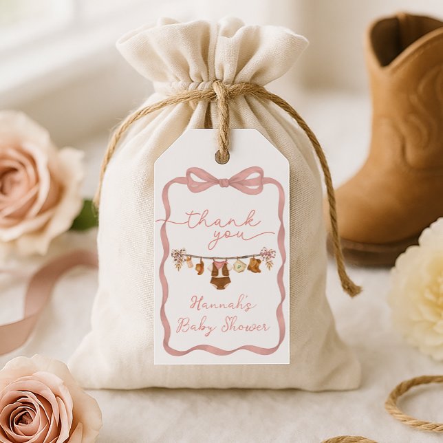 Little Cowgirl Baby Shower Gift Tags (Creator Uploaded)