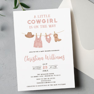 Little Cowgirl Baby Shower Invitation