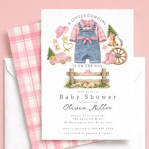 Little Cowgirl Baby Shower Invitation Girl