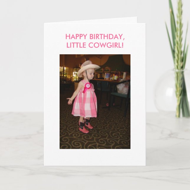 Little Cowgirl, Birthday Card (Front)