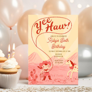 Little Cowgirl Birthday Party Invitation